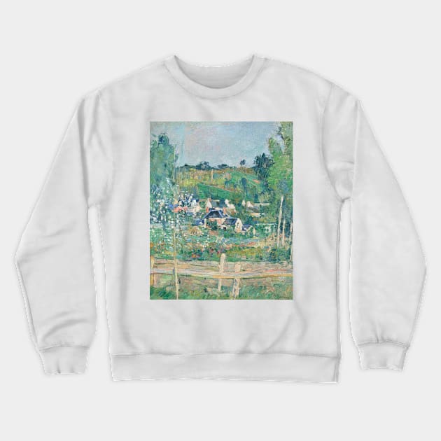 View of Auvers-sur-Oise-La Barriere by Paul Cezanne Crewneck Sweatshirt by Classic Art Stall